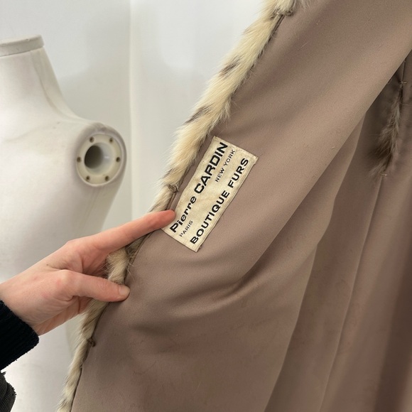 Vintage Genuine Spotted Fur Pierre Cardin Long Coat - Picture 9 of 13